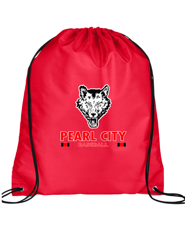 Pearl City HS Baseball Stacked - Drawstring Bag