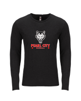 Pearl City HS Baseball Stacked - Tri-Blend Long Sleeve