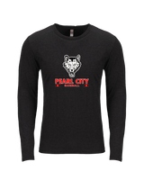 Pearl City HS Baseball Stacked - Tri-Blend Long Sleeve