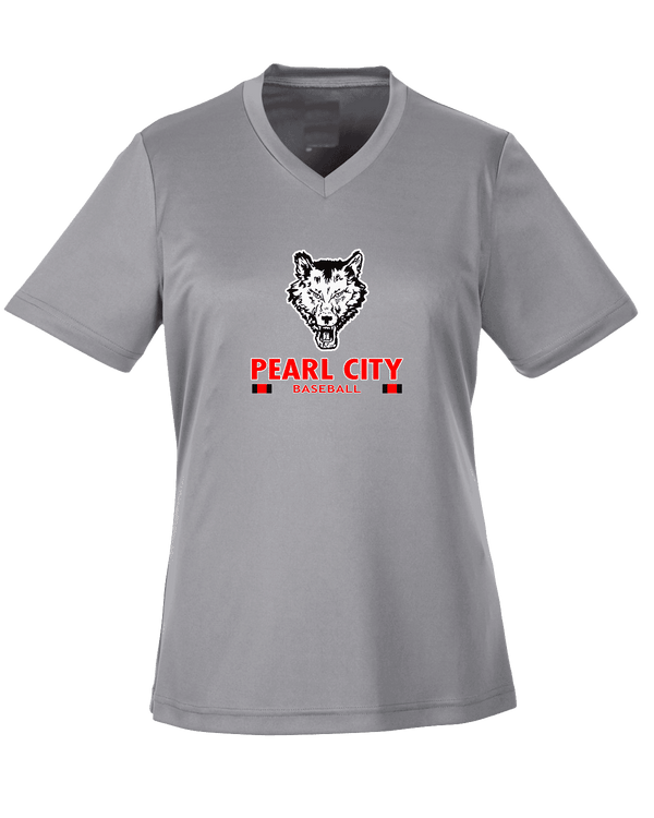 Pearl City HS Baseball Stacked - Womens Performance Shirt