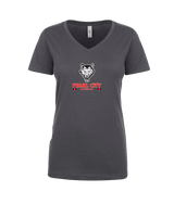 Pearl City HS Baseball Stacked - Womens Vneck