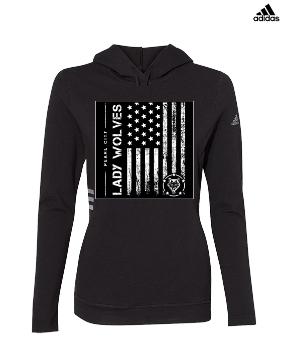 Pearl City HS Girls Volleyball Military Night - Womens Adidas Hoodie