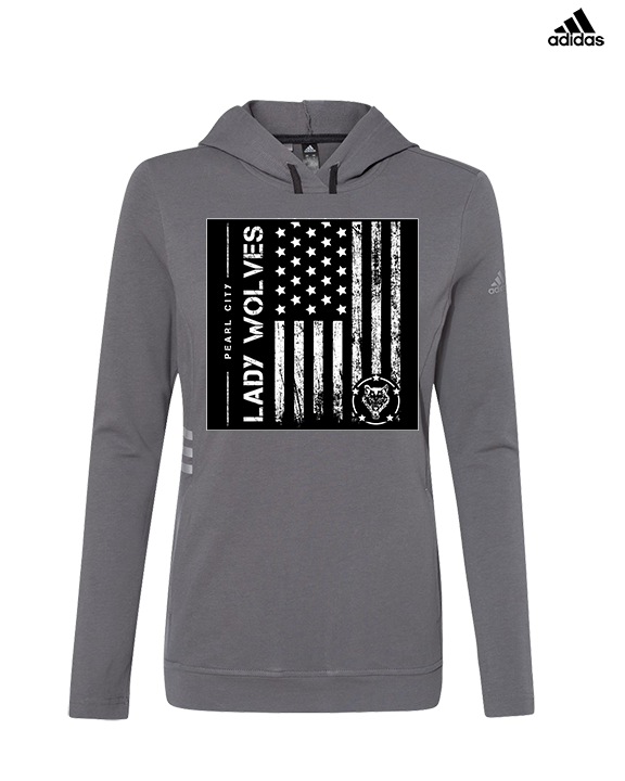 Pearl City HS Girls Volleyball Military Night - Womens Adidas Hoodie