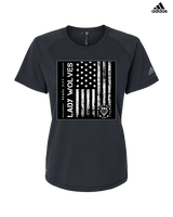 Pearl City HS Girls Volleyball Military Night - Womens Adidas Performance Shirt