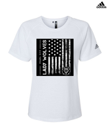 Pearl City HS Girls Volleyball Military Night - Womens Adidas Performance Shirt