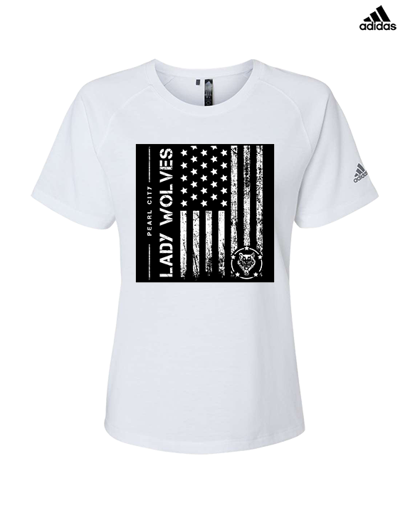 Pearl City HS Girls Volleyball Military Night - Womens Adidas Performance Shirt