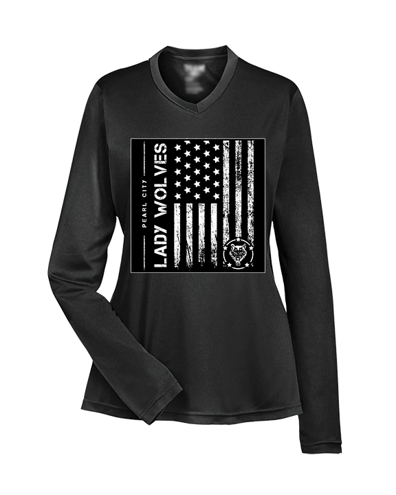 Pearl City HS Girls Volleyball Military Night - Womens Performance Longsleeve