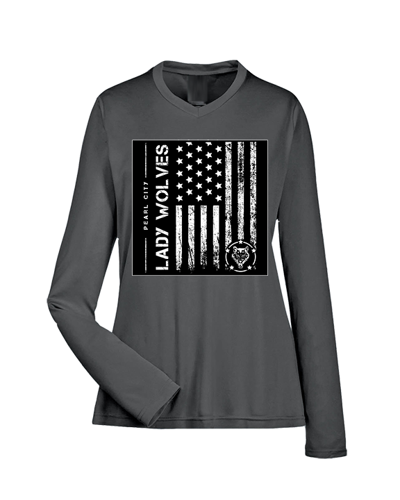 Pearl City HS Girls Volleyball Military Night - Womens Performance Longsleeve