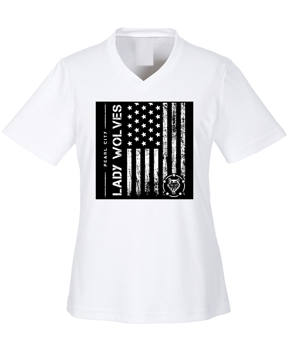 Pearl City HS Girls Volleyball Military Night - Womens Performance Shirt