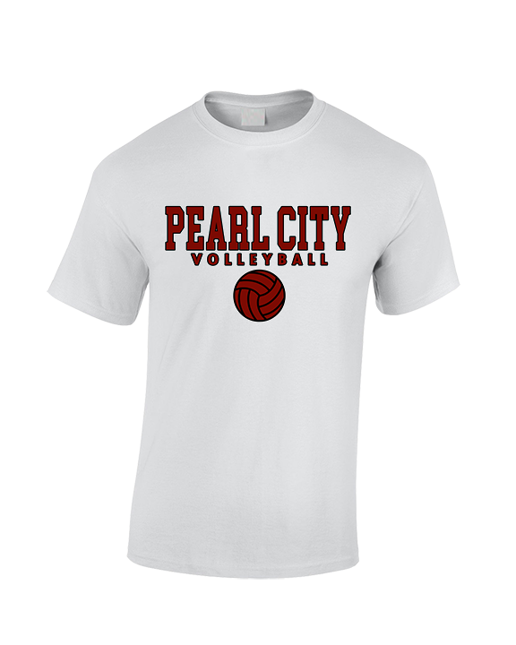 Pearl City HS Volleyball Block - Cotton T-Shirt