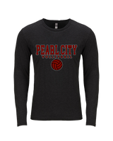 Pearl City HS Volleyball Block - Tri-Blend Long Sleeve