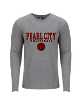 Pearl City HS Volleyball Block - Tri-Blend Long Sleeve