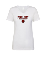 Pearl City HS Volleyball Block - Womens V-Neck