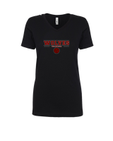 Pearl City HS Volleyball Border - Womens Vneck