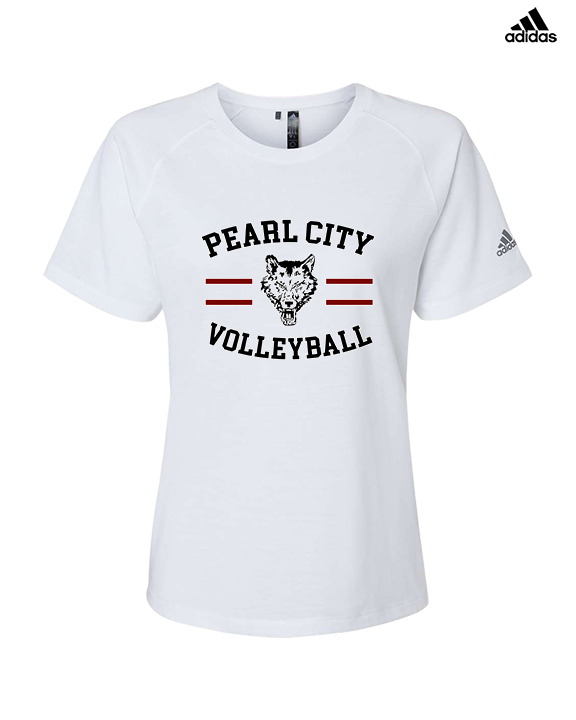 Pearl City HS Volleyball Curve - Womens Adidas Performance Shirt