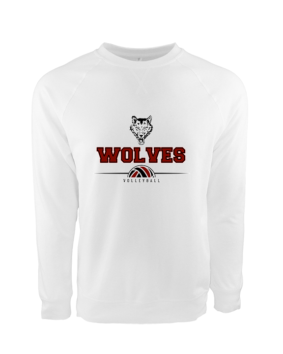 Pearl City HS Volleyball Half VBall - Crewneck Sweatshirt