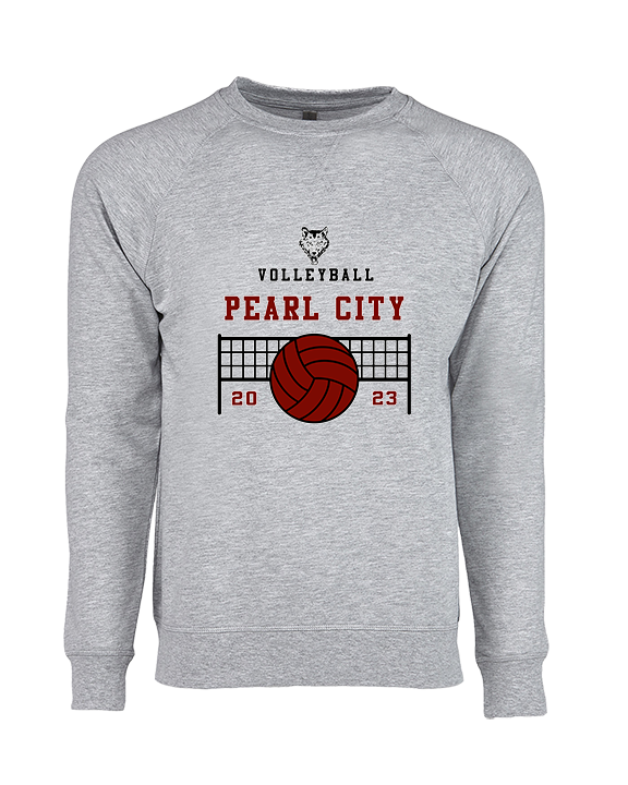 Pearl City HS Volleyball Vball Net - Crewneck Sweatshirt