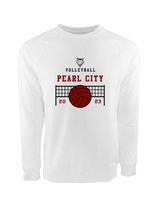Pearl City HS Volleyball Vball Net - Crewneck Sweatshirt