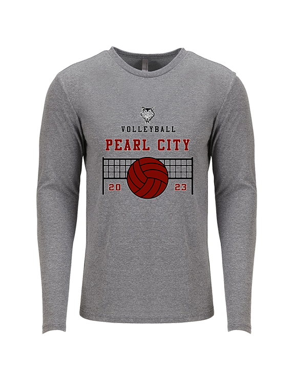 Pearl City HS Volleyball Vball Net - Tri-Blend Long Sleeve