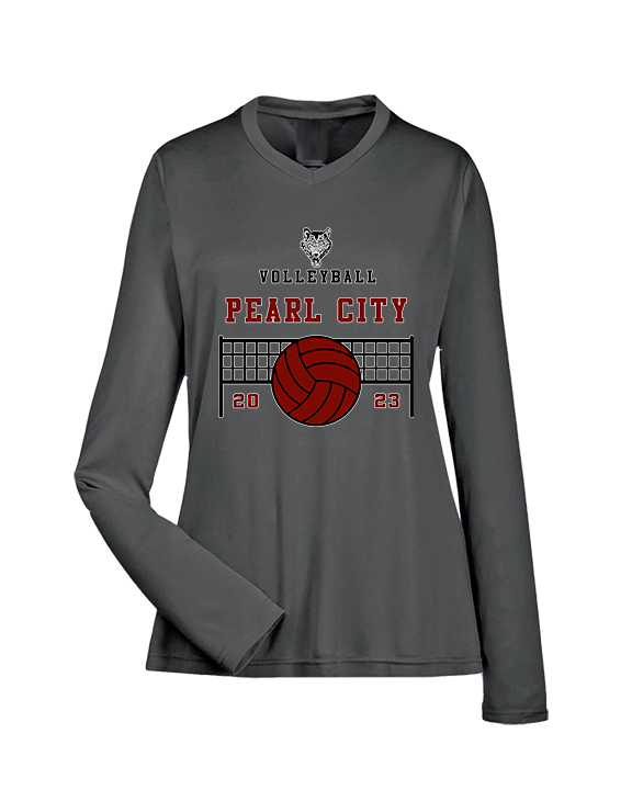 Pearl City HS Volleyball Vball Net - Womens Performance Longsleeve