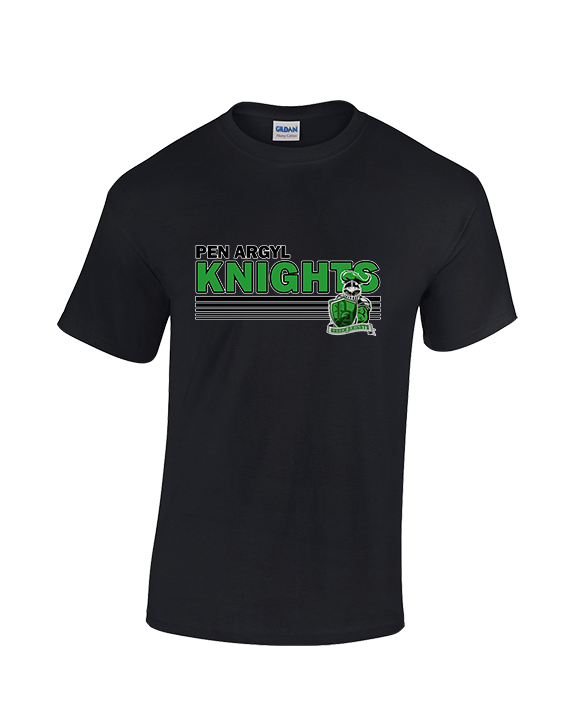 Pen Argyl HS Football Stripes - Cotton T-Shirt