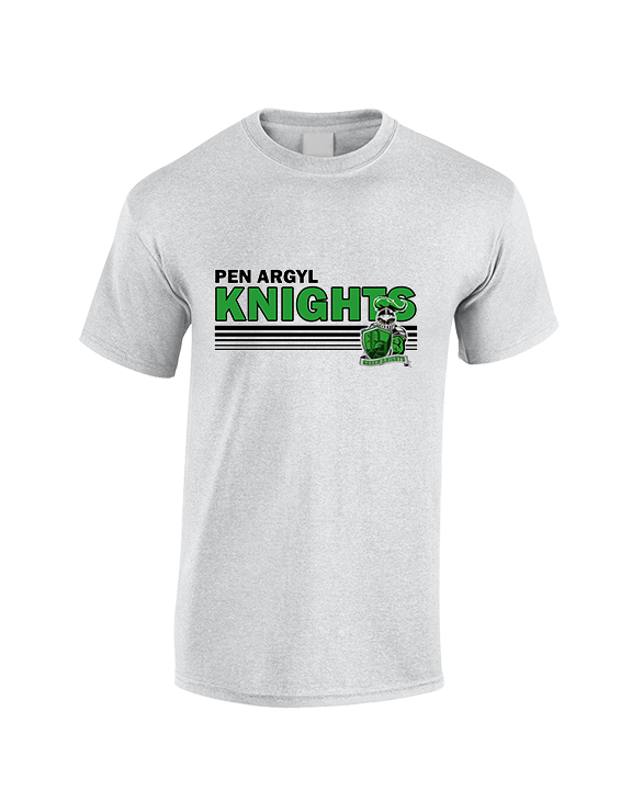 Pen Argyl HS Football Stripes - Cotton T-Shirt