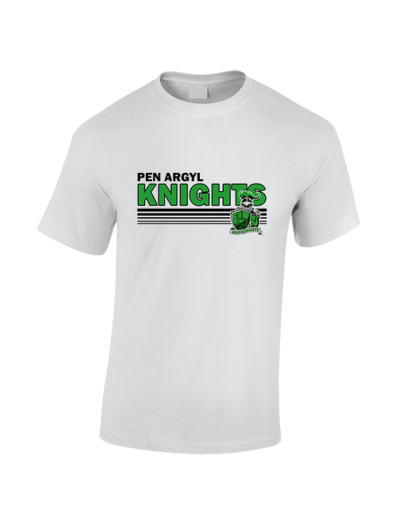 Pen Argyl HS Football Stripes - Cotton T-Shirt