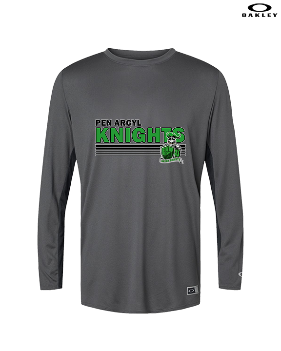 Pen Argyl HS Football Stripes - Mens Oakley Longsleeve
