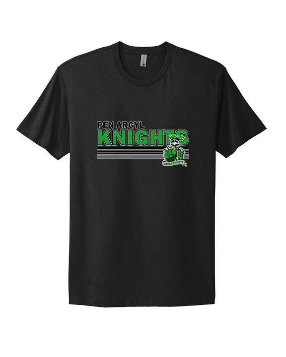 Pen Argyl HS Football Stripes - Mens Select Cotton T-Shirt