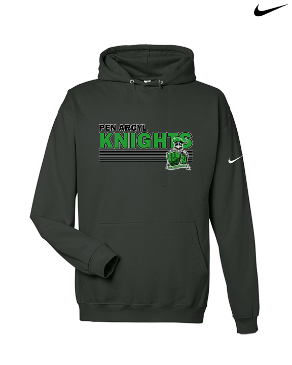 Pen Argyl HS Football Stripes - Nike Club Fleece Hoodie