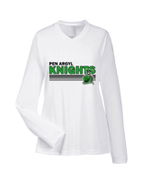 Pen Argyl HS Football Stripes - Womens Performance Longsleeve