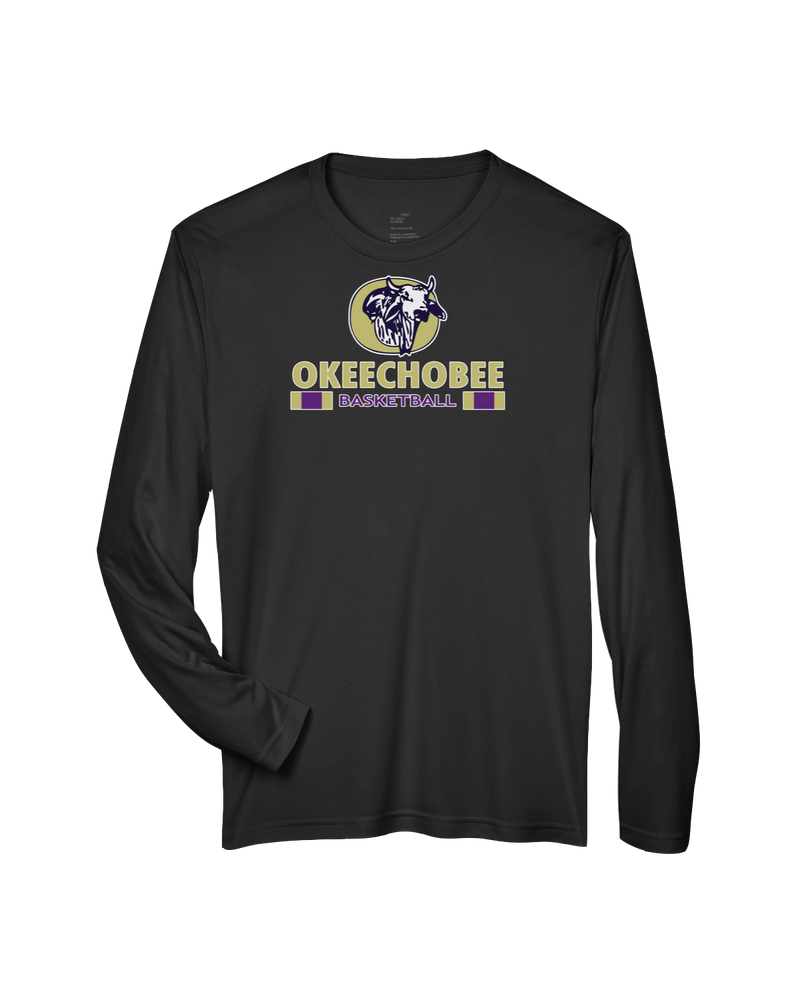 Okeechobee HS Girls Basketball Stacked - Performance Long Sleeve