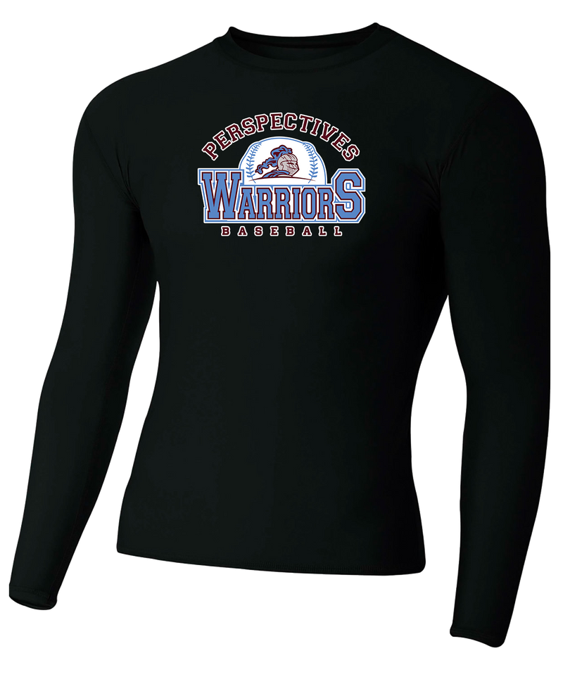 Perspectives HS Baseball Logo - Long Sleeve Compression Shirt (Spirit Pack)