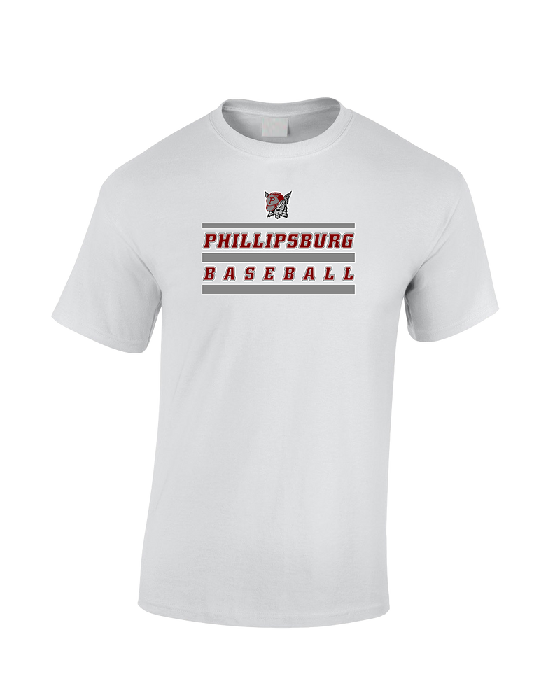 Phillipsburg HS Baseball Logo 2 - Cotton T-Shirt