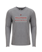 Phillipsburg HS Baseball Logo 2 - Tri Blend Long Sleeve