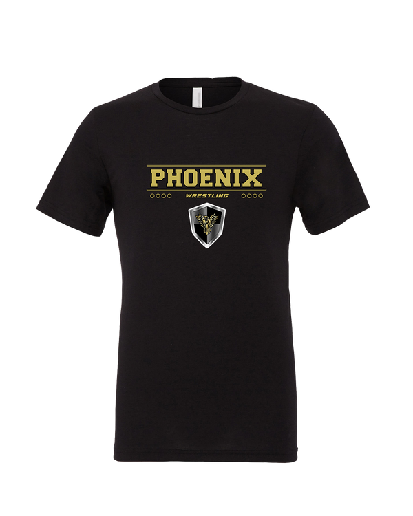 Phoenix Wrestling Club Girls Wrestling Border - Mens Tri Blend Shirt
