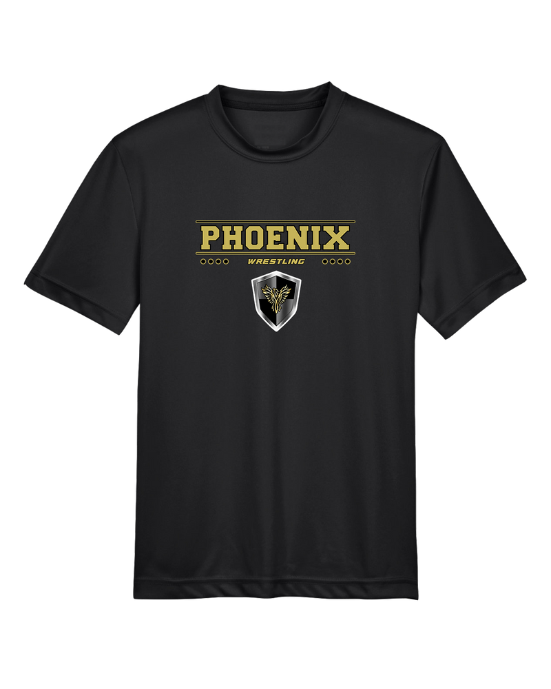 Phoenix Wrestling Club Girls Wrestling Border - Youth Performance T-Shirt