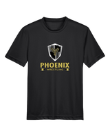 Phoenix Wrestling Club Girls Wrestling Stacked - Youth Performance T-Shirt