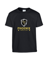Phoenix Wrestling Club Girls Wrestling Stacked - Youth T-Shirt