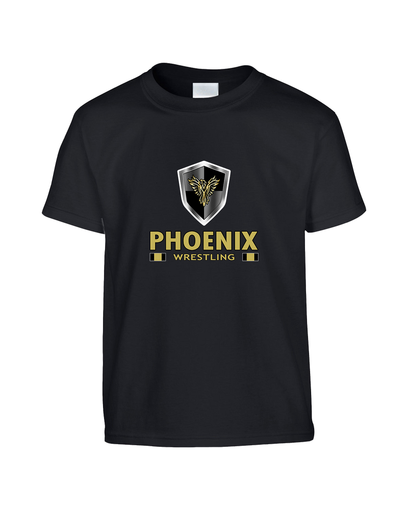 Phoenix Wrestling Club Girls Wrestling Stacked - Youth T-Shirt