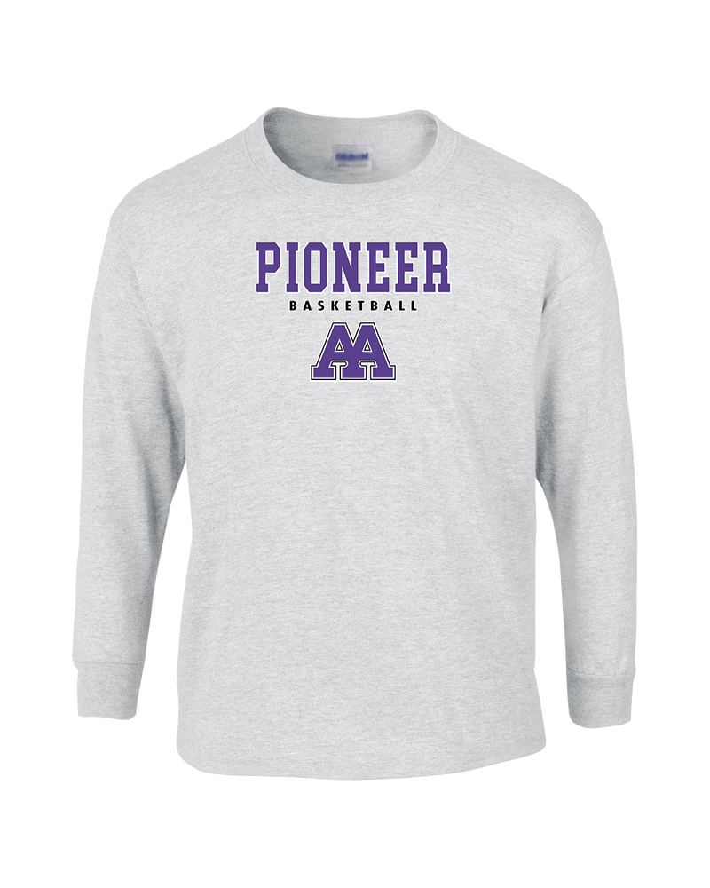 Pioneer HS Girls Basketball Block - Mens Basic Cotton Long Sleeve
