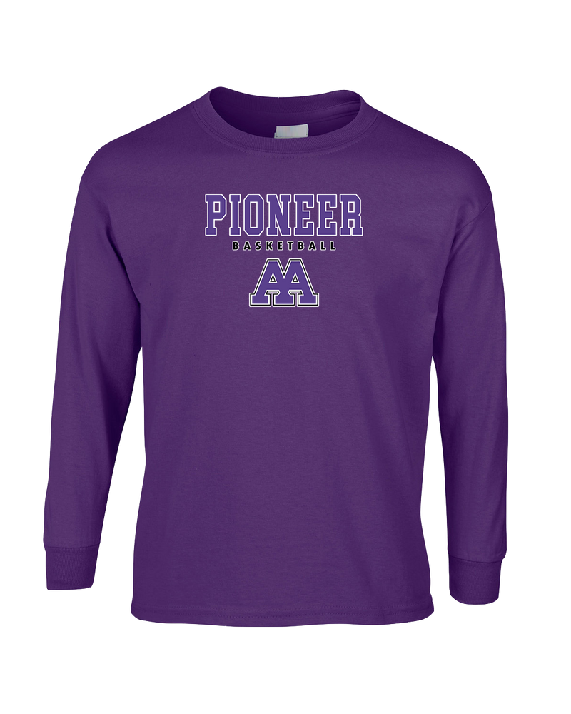 Pioneer HS Girls Basketball Block - Mens Basic Cotton Long Sleeve