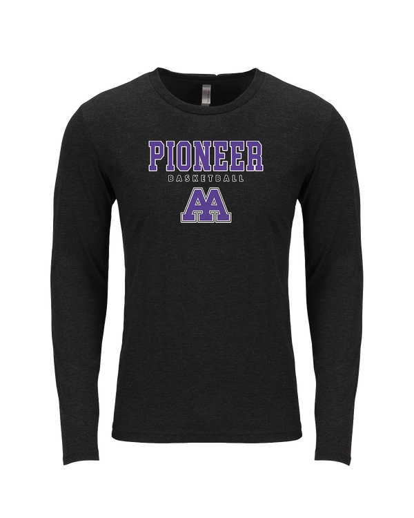 Pioneer HS Girls Basketball Block - Tri Blend Long Sleeve