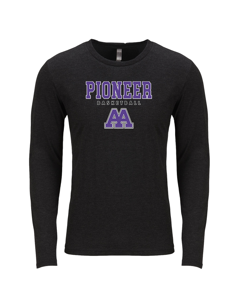 Pioneer HS Girls Basketball Block - Tri Blend Long Sleeve