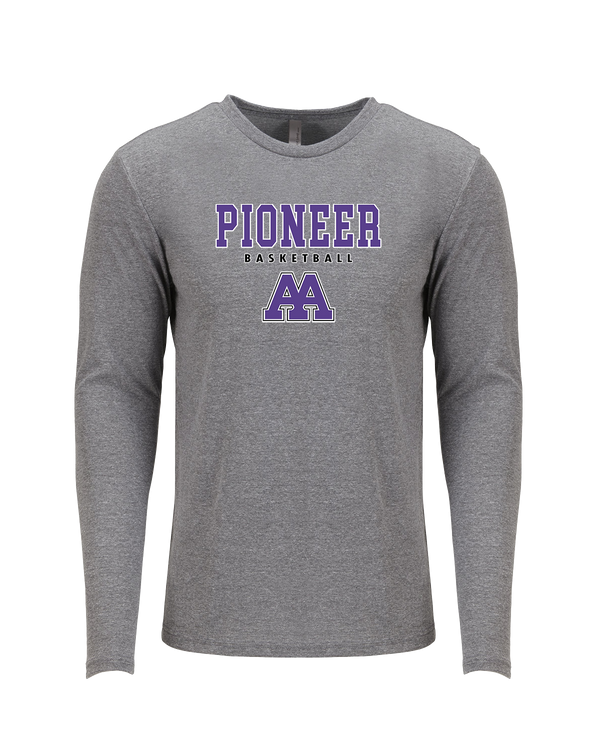 Pioneer HS Girls Basketball Block - Tri Blend Long Sleeve