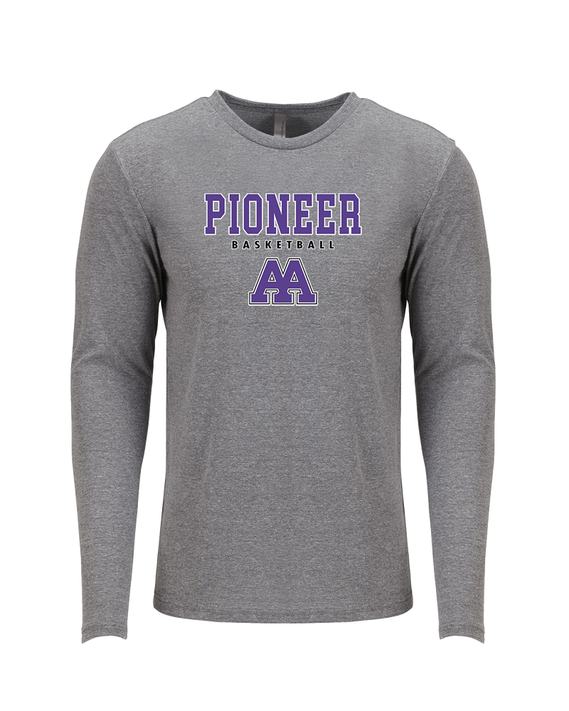 Pioneer HS Girls Basketball Block - Tri Blend Long Sleeve