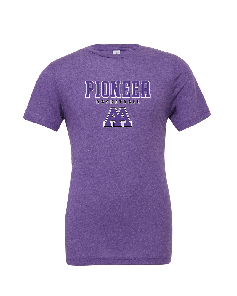 Pioneer HS Girls Basketball Block - Mens Tri Blend Shirt