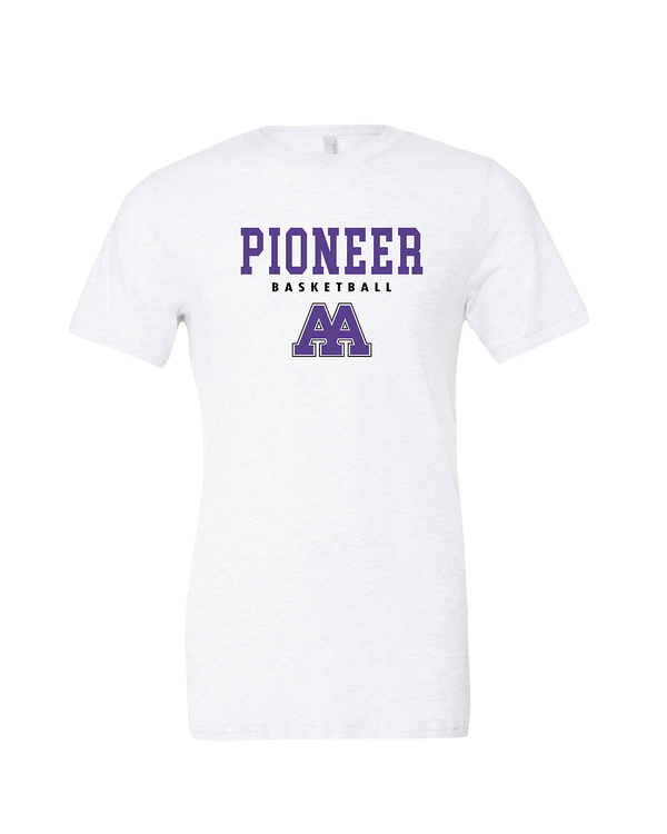 Pioneer HS Girls Basketball Block - Mens Tri Blend Shirt