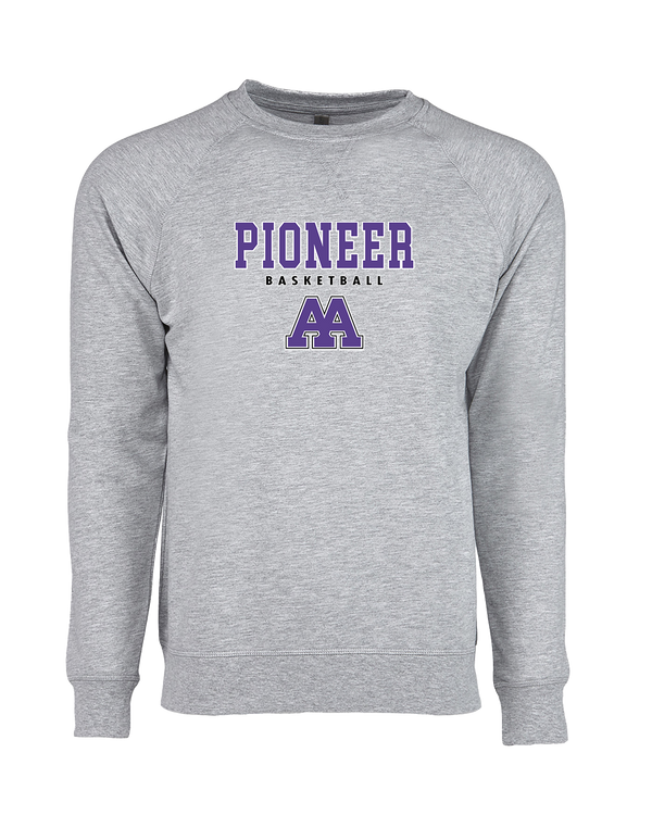 Pioneer HS Girls Basketball Block - Crewneck Sweatshirt