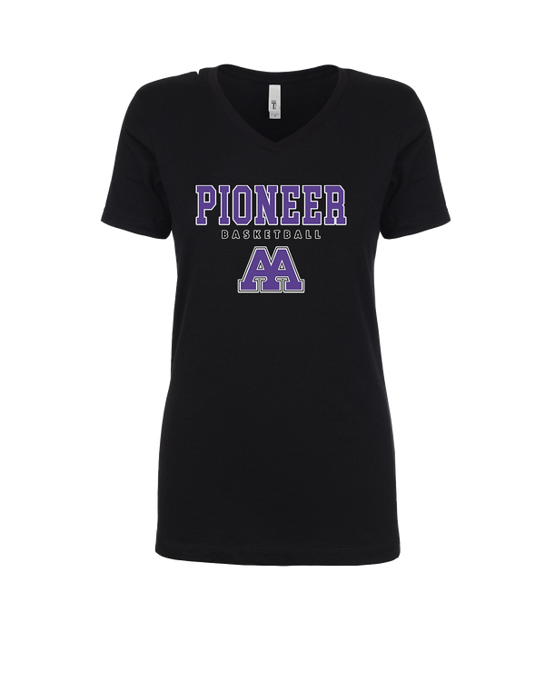 Pioneer HS Girls Basketball Block - Womens V-Neck